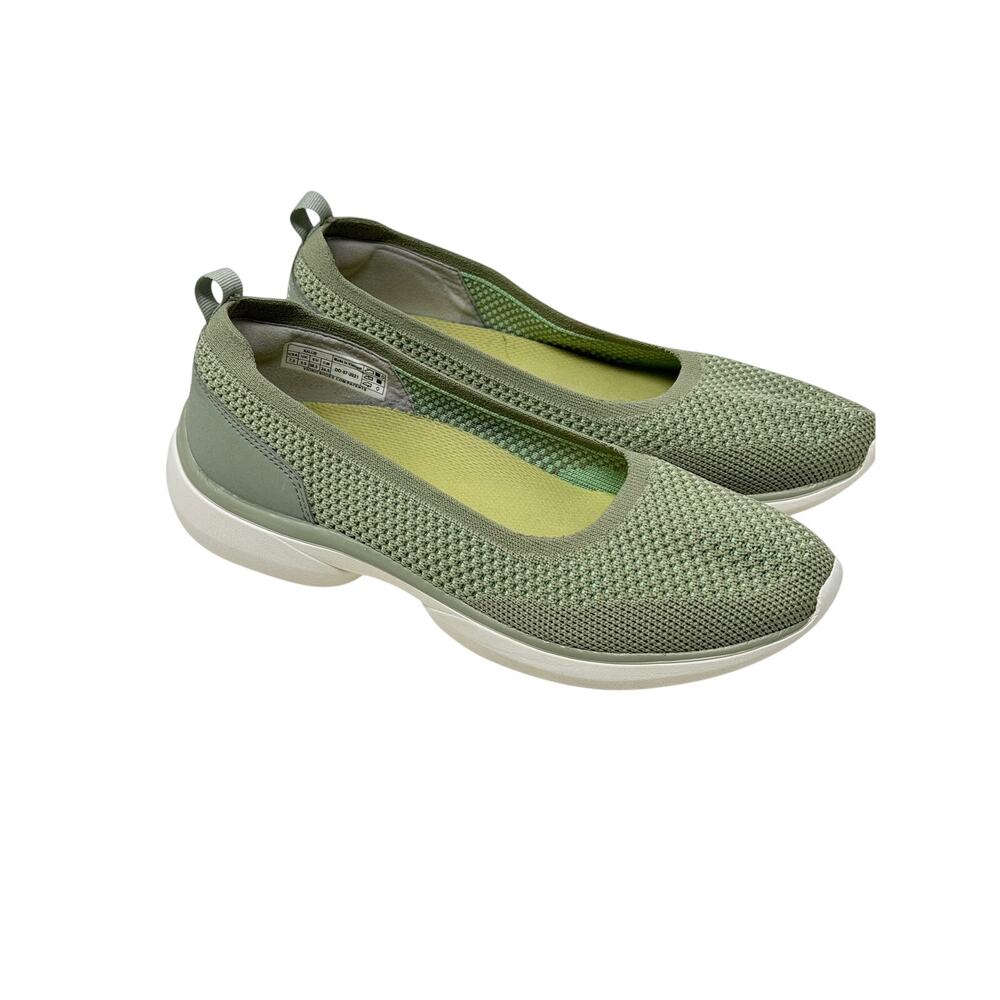 Vionic Kallie Women's Slip on Knit Soft Green Active Flats Size 7.5